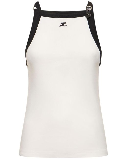 Tank top in cotone di Courreges in Natural