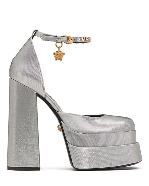 155mm platform satin pumps