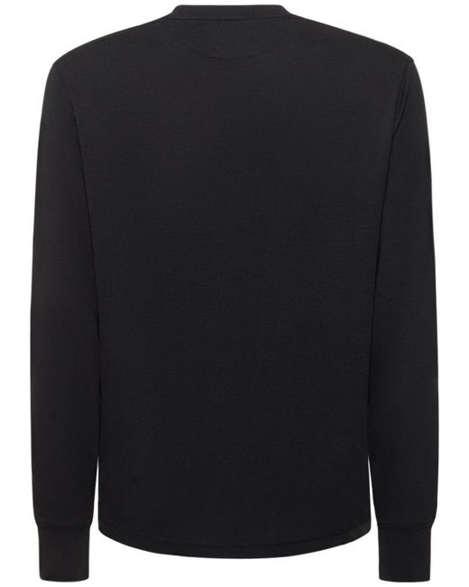 Camiseta de lyocell y algodón Tom Ford de hombre de color Black