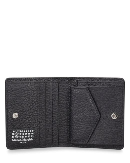 Maison Margiela Black Grainy Leather Clip Wallet
