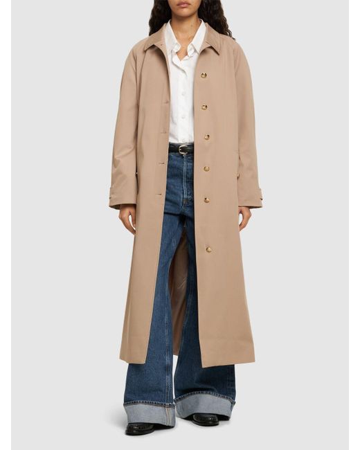Anine Bing Natural Randy Cotton Blend Maxi Trench