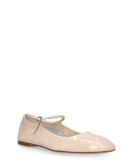Aeyde Natural 10mm Uma Patent Leather Flats