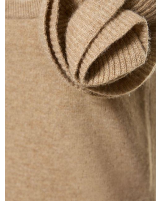 THE GARMENT Natural Como Wool & Cashmere Midi Slip Dress