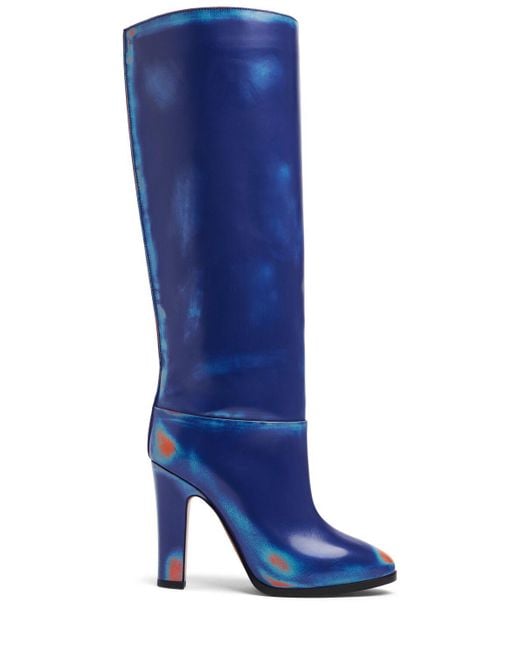 Vivienne Westwood Blue 105mm Midas Leather Boots