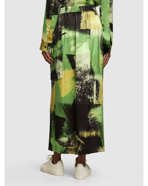 Y-3 Green Tech Printed Midi Skirt