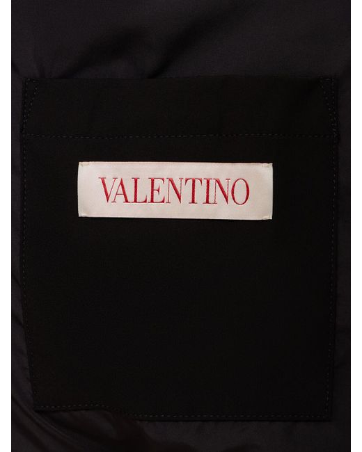 Doudoune v logo Valentino pour homme en coloris Black