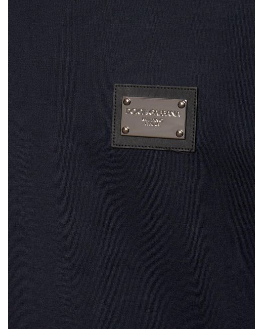 Dolce & Gabbana T-shirt Baumwolljersey "essential" in Black für Herren
