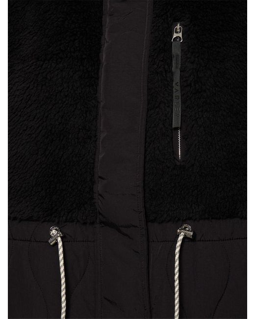 Manteau en sherpa matelassé walsh Varley en coloris Black
