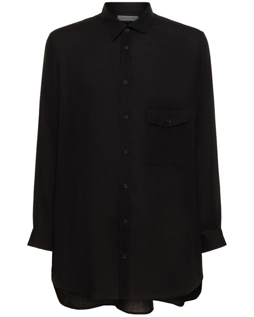 Camicia asimmetrica di Yohji Yamamoto in Black da Uomo