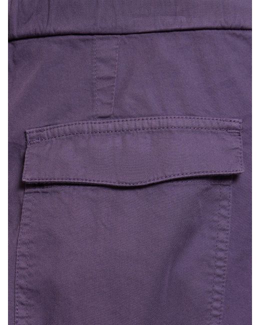 Bluemarble Purple Cotton Cargo Pants for men