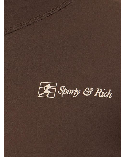 Sporty & Rich Brown Runner Script Sports Jacket
