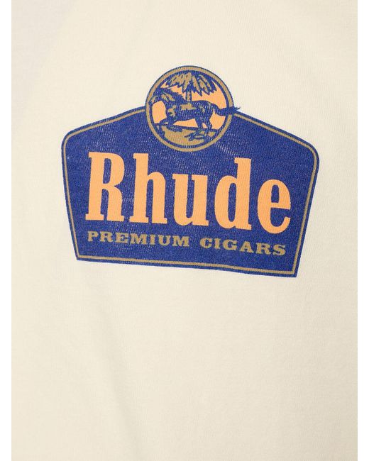 Rhude White Grand Cru Cotton T-Shirt for men