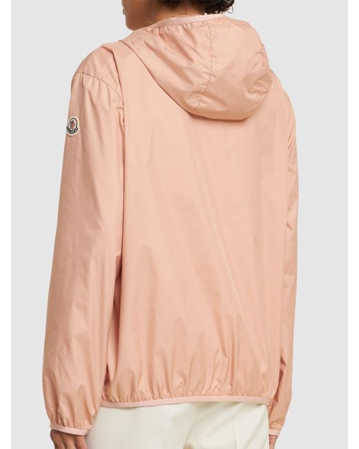 Moncler Fegeo Hooded Tech Windbreaker Jacket Pink