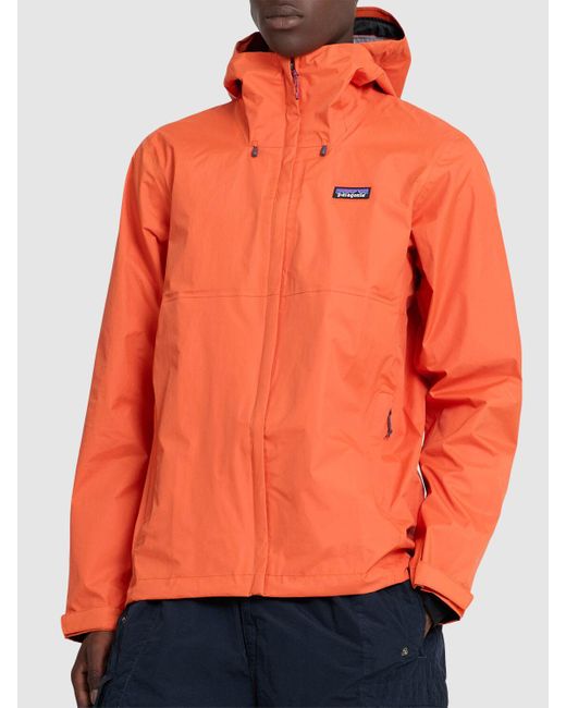 Patagonia Orange Torrentshell 3L Rain Jacket for men