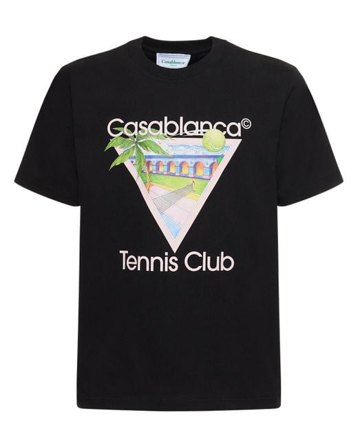 Casablancabrand T-shirt Aus Baumwolle "tennis Club" in Black für Herren