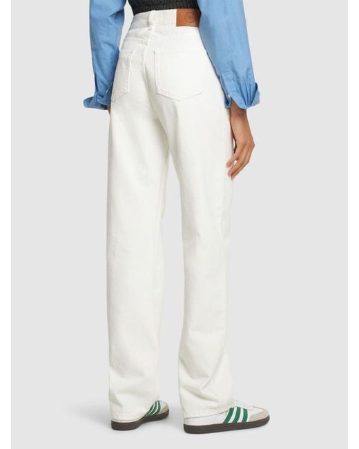 Sporty & Rich White Loose Fit Denim Jeans