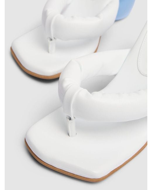 Yume Yume White 80mm Love Leather Sandals