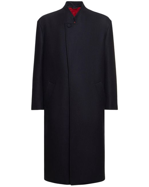 Abrigo largo de lana Ferrari de hombre de color Black
