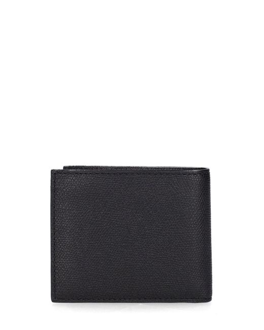 Valextra Black 6Cc Leather Bifold Wallet for men