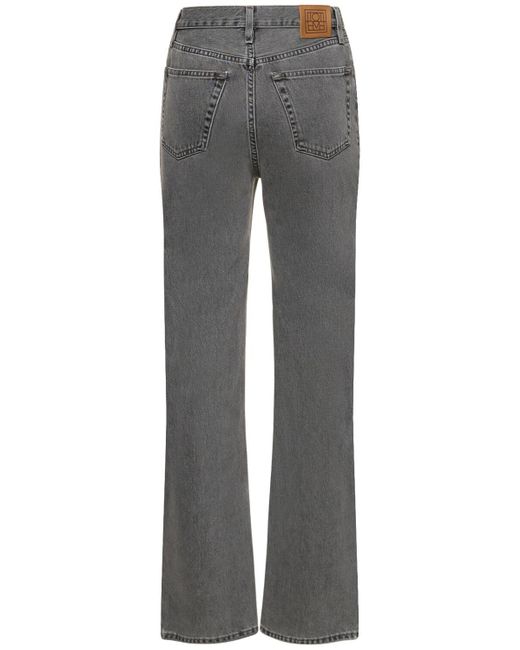 Jeans in denim di cotone di Totême  in Gray