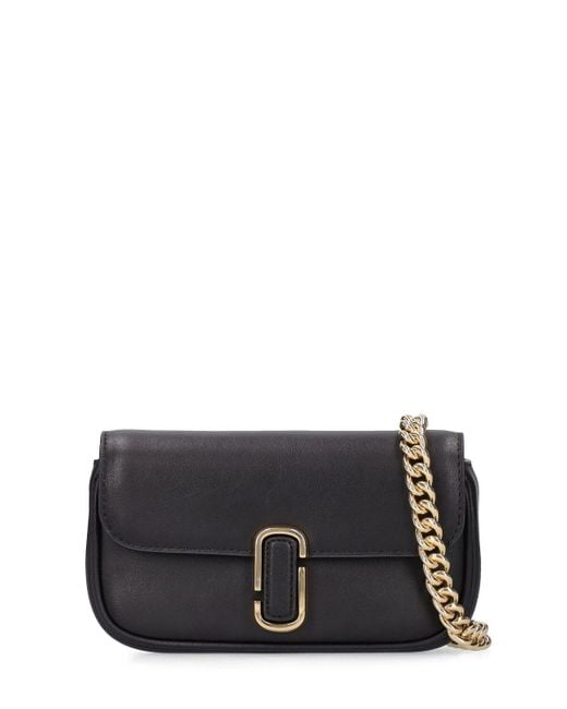Marc Jacobs Mini The J Marc Leather Shoulder Bag in Black Save 2