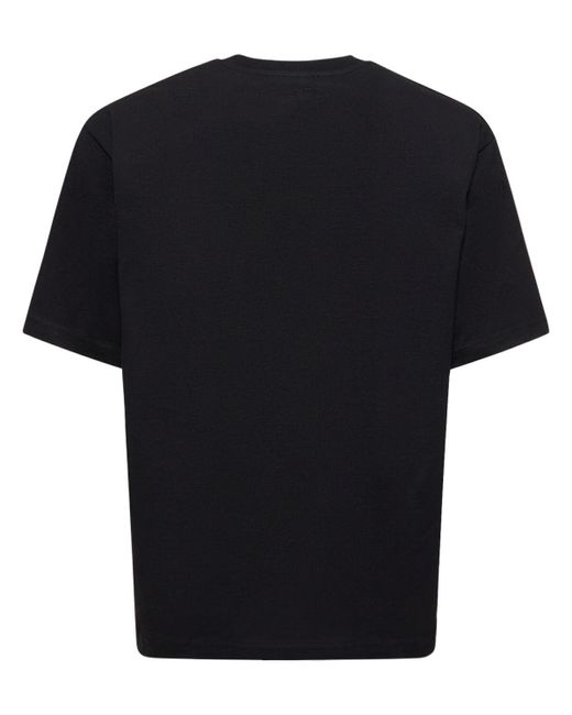 Camiseta de algodón con logo Acne de hombre de color Black