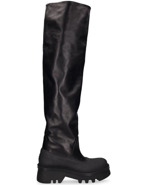 Chloé Black 50Mm Raina Leather Over-The-Knee Boots