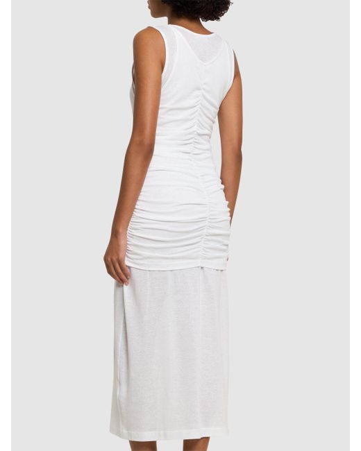 BITE STUDIOS White Romana Layered Sheer Tank Dress