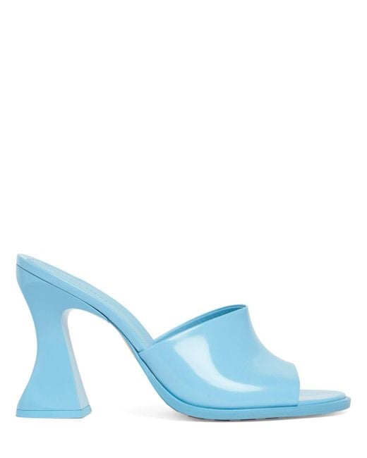 Bottega Veneta Blue 100mm Cha-cha Vinyl-heeled Mules