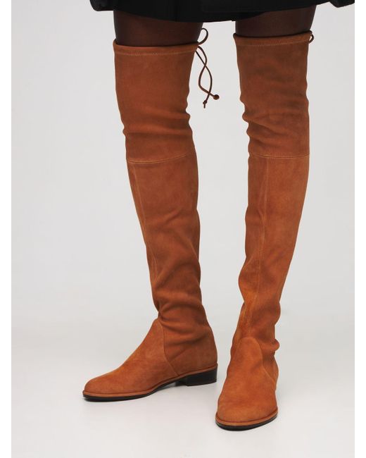 stretch suede boots