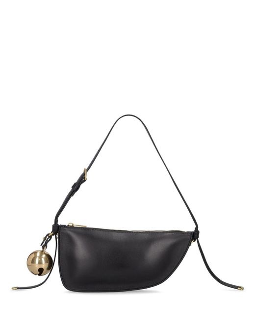 Burberry Black Mini Shield Leather Top Handle Bag