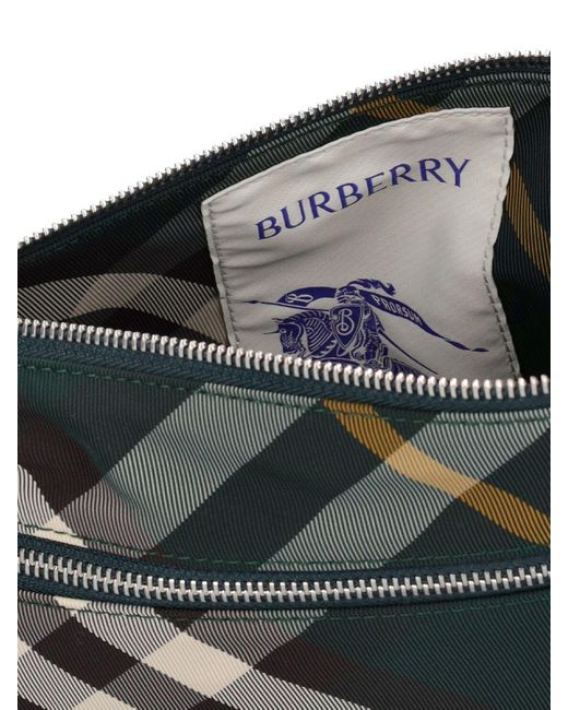 Burberry Black Shield Check Print Crossbody Bag for men