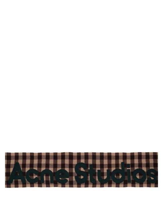 Acne Black Veda Hero Wool & Nylon Scarf