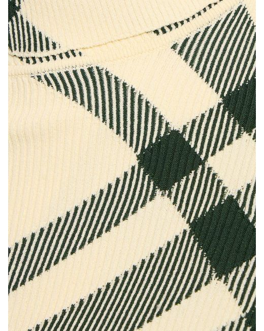 Burberry Multicolor Ribbed Viscose Blend Knit Sweater