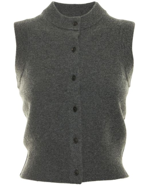 Extreme Cashmere Corset Knitted Cashmere Blend Vest in Dark Grey (Gray ...