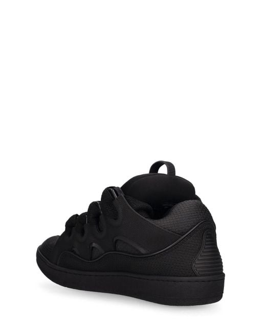 Lanvin Black Curb Textured Rubber Sneakers for men
