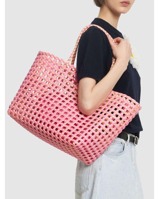 MSGM Pink Lrge Waved Bucket Bag