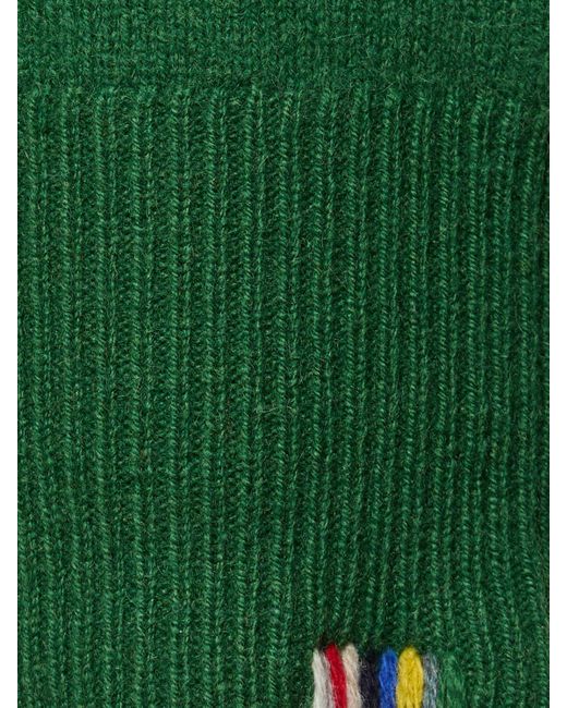 Extreme Cashmere Green Clash Cashmere Blend V Neck Sweater