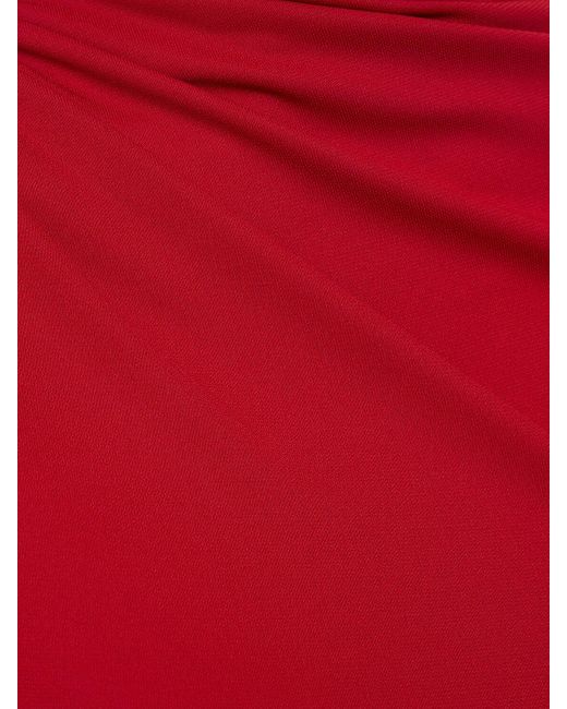 Vestido corto de jersey con abertura ANDAMANE de color Red