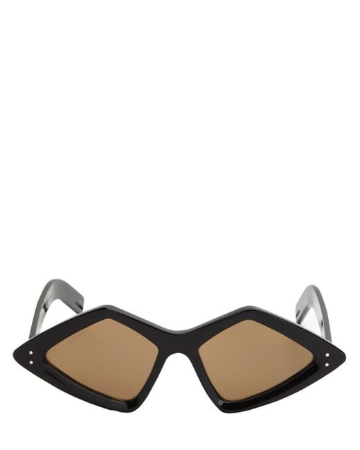 Gucci Black Sonnenbrille Aus Acetat "rhombus"