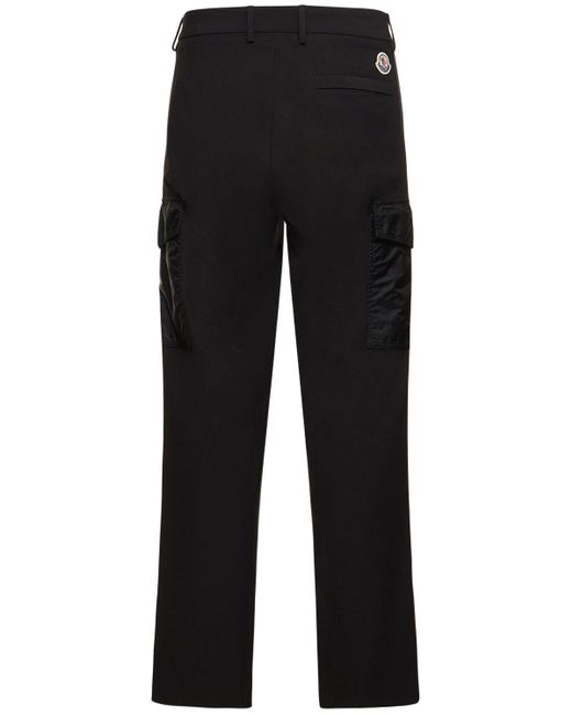Pantalones de jersey técnico Moncler de hombre de color Black