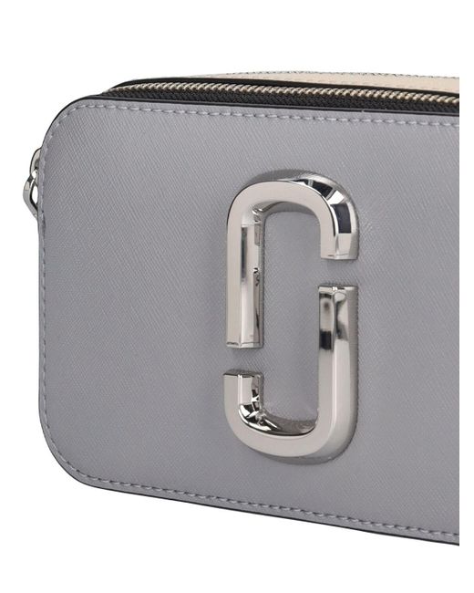 Marc Jacobs Gray The Snapshot Wolf Grey Multi Leather Camera Bag