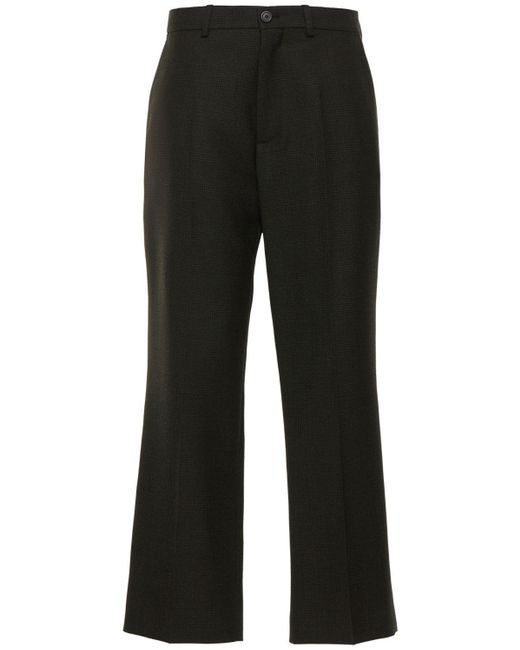 Balenciaga Black Wool Cropped Pants