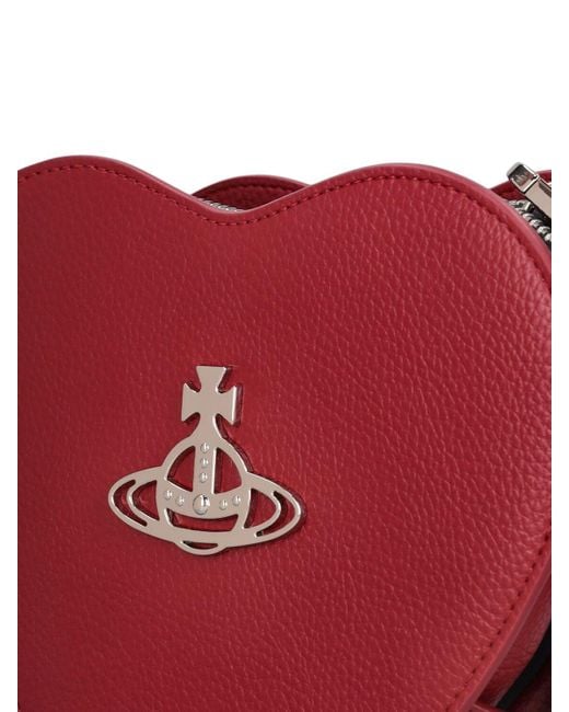Vivienne Westwood Red Louise Heart Faux Leather Crossbody Bag
