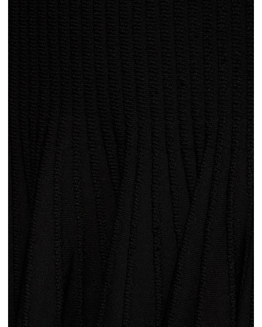 Khaite Black Minikleid Aus Viskosemischstrick "alizee"