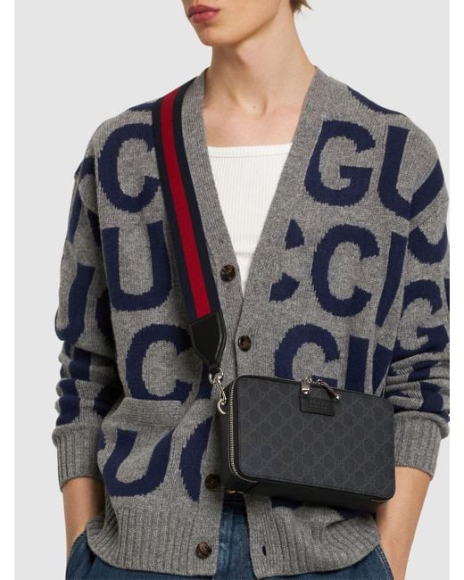 Gucci Black Mini Gg Supreme Cross-body Bag for men