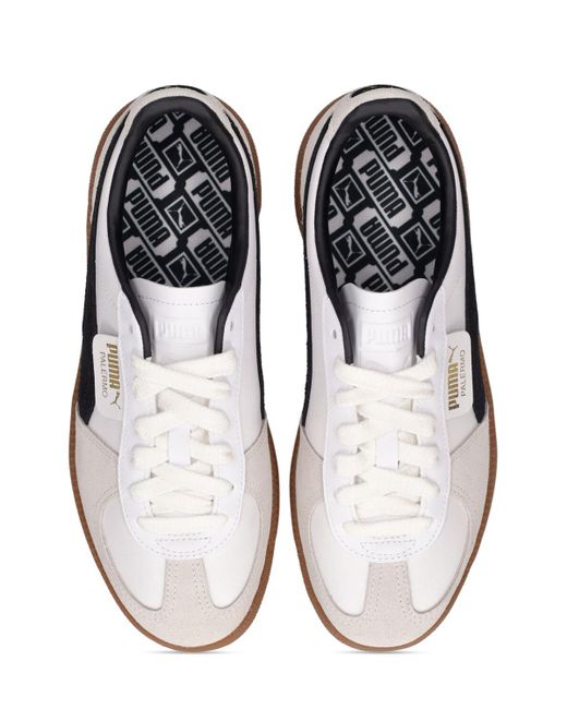 PUMA White Palermo Lth Sneakers