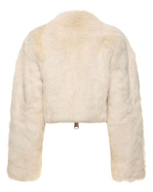Khaite Natural Gracell Fur Jacket