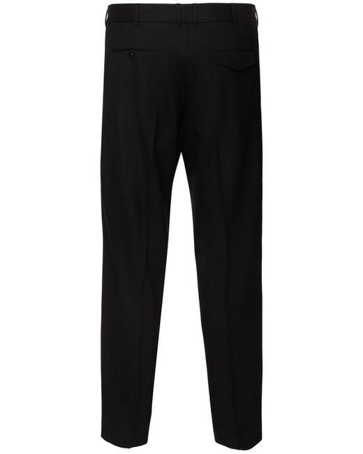 PT Torino Black Michael Stretch Wool Pants for men