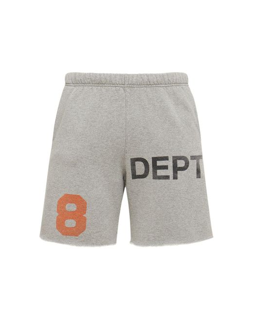 GALLERY DEPT. Gray Logo Vintage Printed Cotton Sweat Shorts for men